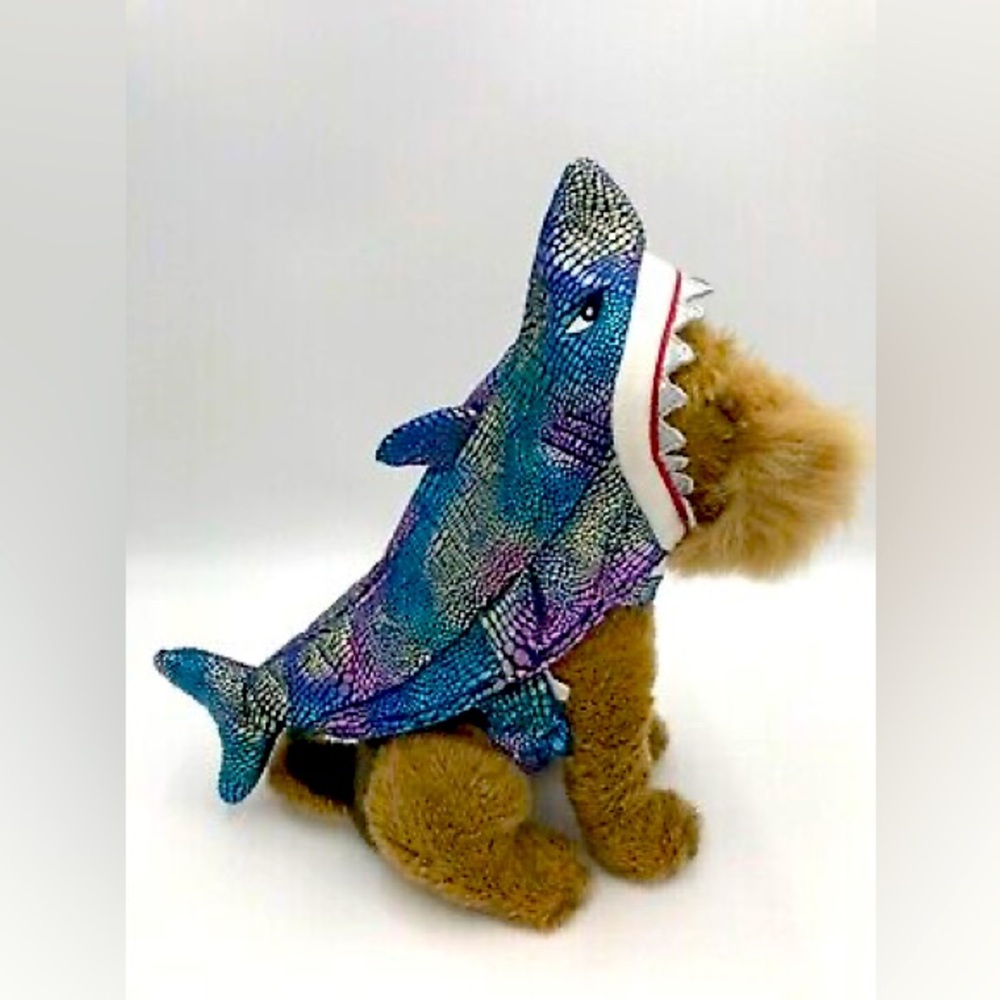 Thrills Chills Dog Costume Iridescent Shark Size XS NWT